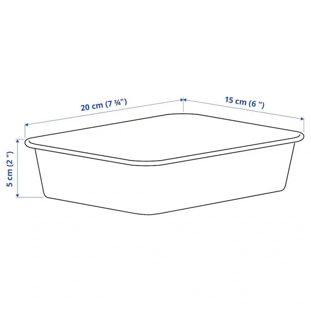 10 Cream Rectangular Storage Bins 6x7 ¾x2 